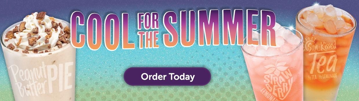 cool for the summer. sun-kissed tea 1/2 tea 1/2 lemonade. peanut butter pie shake. strawberry lemonade