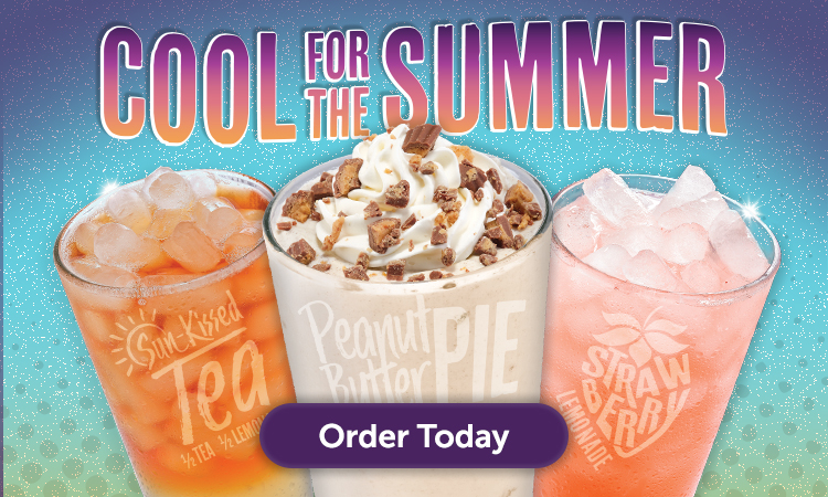 cool for the summer. sun-kissed tea 1/2 tea 1/2 lemonade. peanut butter pie shake. strawberry lemonade